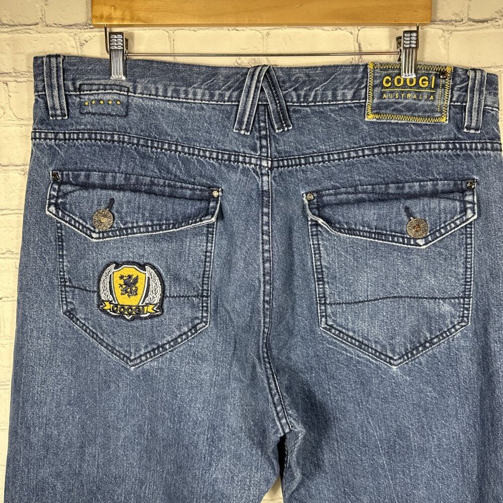 Vintage COOGI‎ Jeans 40x34 Y2K Rap Hip Hop Baggy Embroidered Flap Pocket